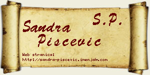 Sandra Piščević vizit kartica